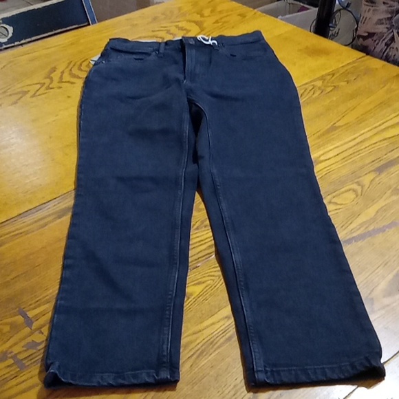 EVERLANE 25 CROP Womens FADED BLACK Jeans DENIM Pants New CHEEKY ORGANIC COTTON - Picture 1 of 11